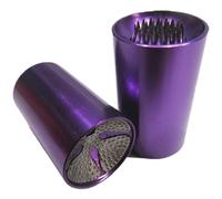 Crabop 2-in-1 Billiard Cue Tip Tool with Needle Pointer and Grinder, Aluminum Alloy Repair Kit for Shaping and Scuffing Tips, Compact 30mm Pocket Size for Pool Players(Purple)