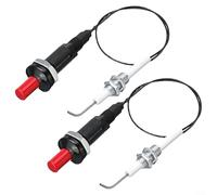 Crabop 2 Pack Piezo Igniter Kit for Gas Grills Stoves Fireplaces, 18kV High Voltage Push Button Spark Generator, 50cm Wire Oven Starter