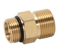 Crabop 20mm to 22mm Pressure Washer Adapter with Check Valve, Leak-Proof Thread Converter for 220V Car Cleaning, Secure Hose Connection(A)