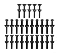 Crabop 25-Pack M5 x 30mm Stainless Steel Carriage Bolts with Flange Nuts, Rust-Resistant Square Neck Screws for Woodworking, Furniture Assembly and DIY Projects(M5x50mm)