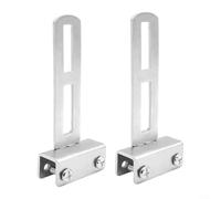 Crabop 2PCS Metal Mounting Brackets for Limit Switch Magnets, 117x51mm Silver Hardware for Automatic Sliding Door Openers Stability