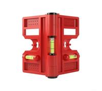 Crabop 4-Pack Foldable Pipe Level with Magnetic Base, 0.1° Accuracy Angle Ruler, Adjustable Stops for HVAC Plumbing Metal Surfaces, Red Orange Yellow(Red)