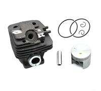 Crabop 47mm Chainsaw Cylinder Assembly Kit for MS361 MS360 MS341, Metal Block with for PISTON Rings, Replacement Part PN 1135 020 1202 1210