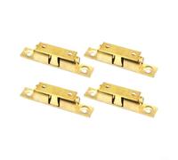 Crabop 4pcs Copper Cabinet Door Bead Buckle, Adjustable Spring Tension Latch, with Steel Ball for Wardrobe Dresser Drawer, Wear-Resistant(XJL-70)