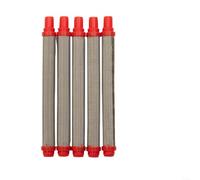 Crabop 5pcs 200 Mesh Airless Spray Tool Filter, 304 Stainless Steel Replacement for Wagner Sprayers, 103mm x 10.5mm, Red