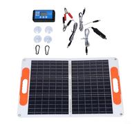 Crabop 80W Foldable Solar Panel Kit with 10A Controller, Portable Monocrystalline for CHARGER with USB PD for Camping, Hiking and for Outdoor Power Needs