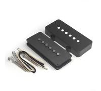 Crabop Alnico 5 String Bass Pickup Kit for Jazz DIY, Wax Coated Cable, Adjustable, Height Screws, Plastic Metal Construction,for Neck (Qin neck)