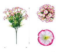 Crabop Artificial Flowers Bouquet, Artificial Morning Glory and Eucalyptus Bouquet, Realistic Silk Flowers for Wedding Home Decor (Pink)