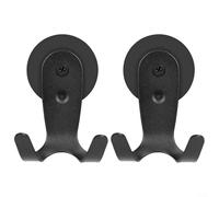 Crabop Coffee Tool Hooks, Iron Portafilter Holder Rack for Espresso Tamper Storage, Space-Saving Wall Mount Organizer for Home for BARISTA Station, Black, 2 Pack