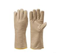 Crabop Cowhide Welding Gloves with 36cm Extended Cuff, Flame Resistant Heat Insulation for MIG TIG Welding and High Temp Foundry Work