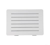 Crabop Decorative Fuse Box Cover, Slim Flip-Down Design for Easy for access, Moisture-Resistant PP Wood Panel, Fits 30x20cm Meter, White Wall Art for Living Room(B)