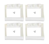 Crabop for Igloo Cooler Handle Replacement 25-72QT White Plastic - 4 Pack Bracket Kit for Wheeled All-Terrain Cooler(66 (2 Holes))