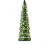 Crabop Green ABS Tabletop Xmas Tree 15cm Pre-Lit Warm Glow(25cm-warm) | for durable ABS material, green color, 15cm size, pre-lit design, perfect for mantels and desks