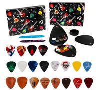 Crabop Guitar Pick Advent Calendar 2025 with 24 Unique Picks, Oud & Wooden Variants in Leather Stand, Festive for Musicians