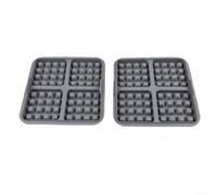 Crabop Heat Resistant Silicone Waffle Insert 230C Non-Stick(Grey) | Fits for cosori 6.2L, NA229, NA230, AF181; creates 4 square waffles instantly; non-stick surface