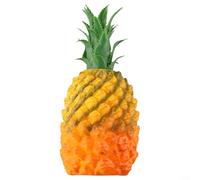 Crabop Lifelike Artificial Pineapple Decor, 25cm Realistic Fake Fruit Ornament for Kitchen Countertop, Bedroom Shelf, Tropical Home Styling Prop