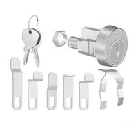Crabop Mailbox Lock Replacement Kit,for L-1172C, Zinc Alloy Wardrobe Lock,with 2 Keys, Secure Silver Cylinder Set for Home Office Mailbox Security(1 Set)
