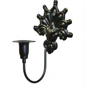 Crabop Middle Eastern Style Wrought Iron Wall Mounted Candle Holder With Intricate Patterns For Home Décor And Wedding Celebration (Black)
