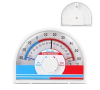Crabop Min/Max Thermometer -30 to 60C, Manual Reset for DIAL Gauge for Greenhouse, Warehouse & Indoor Environmental Monitoring