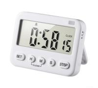 Crabop Plastic Timer 8.4cm White Cooking Aid Plastic Timer 8.4cm White | 99h max range, loud audible alarm, large clear digits, for countdown and countup modes, kitchen cooking essential
