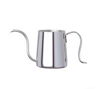 Crabop Pour Over Coffee Dripper 304 Stainless Steel Cone Filter for V60 Brewing - Reusable Metal Drip Maker with Long Spout 18.2cm(Silver)