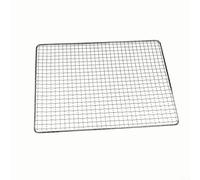 Crabop Rectangular BBQ Grill Mesh, Galvanized Steel Wire Net 50x35cm, Heat Resistant Barbecue Rack for Outdoor Cooking Fish Meat Vegetables(50 * 35CM)