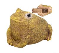 Crabop Resin Animal Key Hiding Box Weatherproof Discreet Garden Decor Frog Snail Turtle Stone Look Secure Outdoor Spare Key Storage(A)