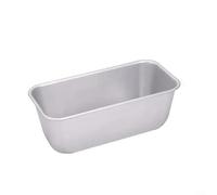 Crabop Silver Aluminum Alloy Loaf Pan, Non-Stick Rectangular Cake Baking Tray for Quick Heat Conduction, Bread for MOLD for Homemade Pastries A01(A04)