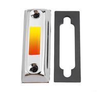 Crabop Silver Wired Doorbell Button, with LED Light for Night Visibility, Sturdy ABS Metal Push Switch, Install Replacement for DC 12-24V