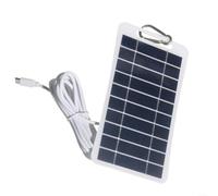 Crabop Solar Panel 2W 5V Polysilicon Charger, for Outdoor Security Cameras, Efficient Energy Conversion, 163x94mm Design for Garden