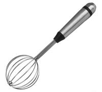 Crabop Stainless Steel Ball Whisk Set of 3, Ergonomic Non-Slip Handle for Efficient Egg Beating & Batter Mixing, Kitchen Baking Tool 23-25cm