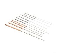 Crabop Stainless Steel Nozzle Cleaning Needles for 3D Printer, High Resilient Drill Bits to Clear Clogged Extruders, 0.15-1.0mm Sizes, 10pcs Pack