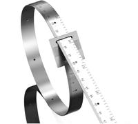 Crabop Stainless Steel Pi Tape for Diameter Measurement, 0.01mm Precision Dual Scale Ruler, Spring Steel Construction for Pipes and Wheels, 0-1200mm Range(A)