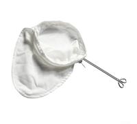 Crabop Stainless Steel Ring Tea Filter Bag 600 Mesh(M) | 600-mesh double filtration, stainless steel ring, smooth texture, no , easy pour
