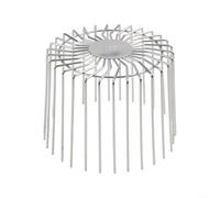 Crabop Stainless Steel Roof Drain Downpipe Filter Anti-Clogging Gutter Guard Hollow Design for 50-200mm PVC Pipes Leaf Debris Shield Silver (75mm tube)