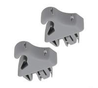 Crabop Sun Visor Retainer Clip for Mitsubishi, for PAJERO 2001-2006, ABS Replacement Hooks MR779704 MR779705, Gray Beige Interior Fixings Pair(Gray)