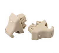 Crabop Sun Visor Retainer Clip for Mitsubishi, for PAJERO 2001-2006, ABS Replacement Hooks MR779704 MR779705, Gray Beige Interior Fixings Pair(Beige)