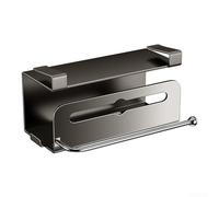 Crabop Under Cabinet Paper Holder 25cm Wall Mounted Carbon Steel | Fits under cabinets, 25cm length, holds facial papers, dark grey finish, space saving design