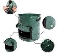 Crabop Vegetable Grow Bag for Potatoes Carrots Onions(35 * 45cm) | Multiple ventilation holes, promotes healthy for root growth, prevents circling, 35x50cm size, black or green
