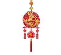 Crabop Vietnamese Lucky Bag Ornament, Vibrant Red Fabric Hanging Decor (C)
