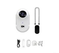 Crabop WiFi Action Camera IPX7 Waterproof 1080P HD for MINI Wearable DV with Helmet Mount for Cycling Vlogging Outdoor Sports Black(White)