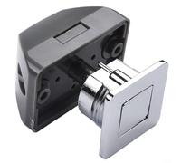 Crabop Zinc Alloy Push Button Catch Lock with Latch Function, Chrome Finish Door Knob for Motorhome Camper for caravan Cabinet Furniture(Chrome)