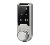 Crabop Zinc Alloy Smart Keypad Digital Combination Lock with Wrong Code Alarm for Gym Locker Cabinet Door Tongue Lock Silver 20mm(30mm)