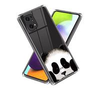 CRABOT Compatible with OPPO Find X5 PRO 5G Case Ultra Thin Anti Shockproof Silicone Pattern Scratch Resistant Cover+1PCS Screen Protector-Panda
