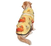 Crabs And Starfish Adorable Dog Hoodie - Soft Polyester Pet Hoodie For Medium And Large Dogs, Seasons