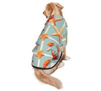 Crabs And Starfish Adorable Dog Hoodie - Soft Polyester Pet Hoodie For Medium And Large Dogs, Seasons