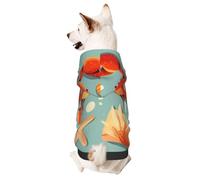 Crabs And Starfish Adorable Pet Hoodie - Soft Polyester Dog Hoodie For Small Dogs, Cute Hooded Pet Clothing