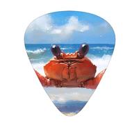Crabs on the beach guitar pick set, 3 different thicknesses, 12 pieces for a variety of instruments