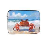 Crabs on The Beach Patterned Laptop Case Essential Accessory for Commuting and Office Use - 17 inch