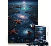 Crabs Studying Galaxies on A Beach Puzzles for Adults 1000 Puzzles Pastime Game, Smooth Connection, Home Play, (38x52cm)
